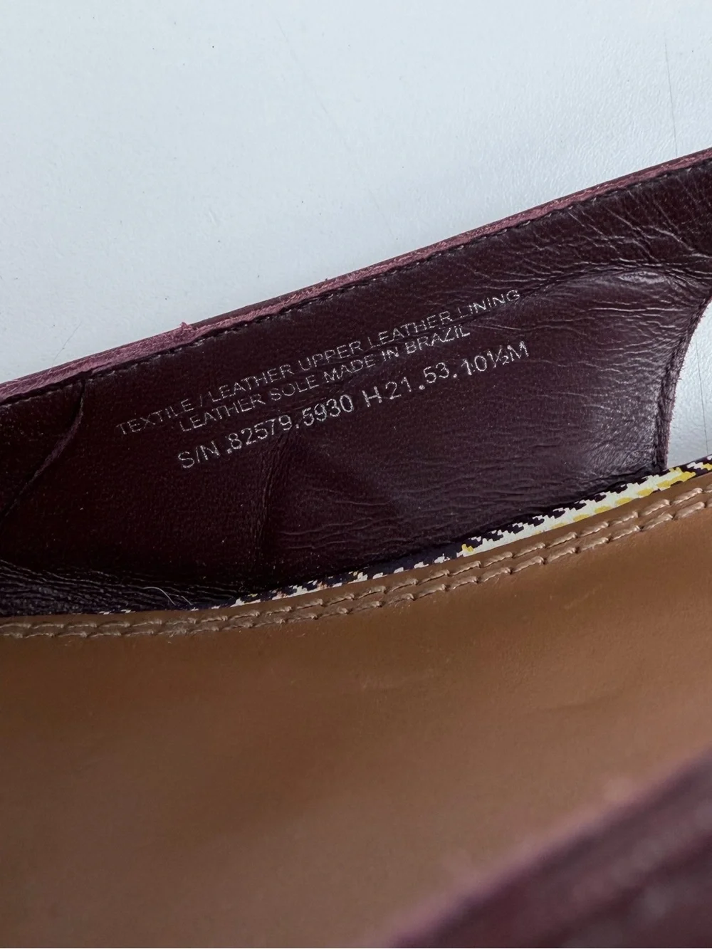 Tory Burch Mini Benton Charm Slingback Loafers Size 10.5 Plaid Burgundy